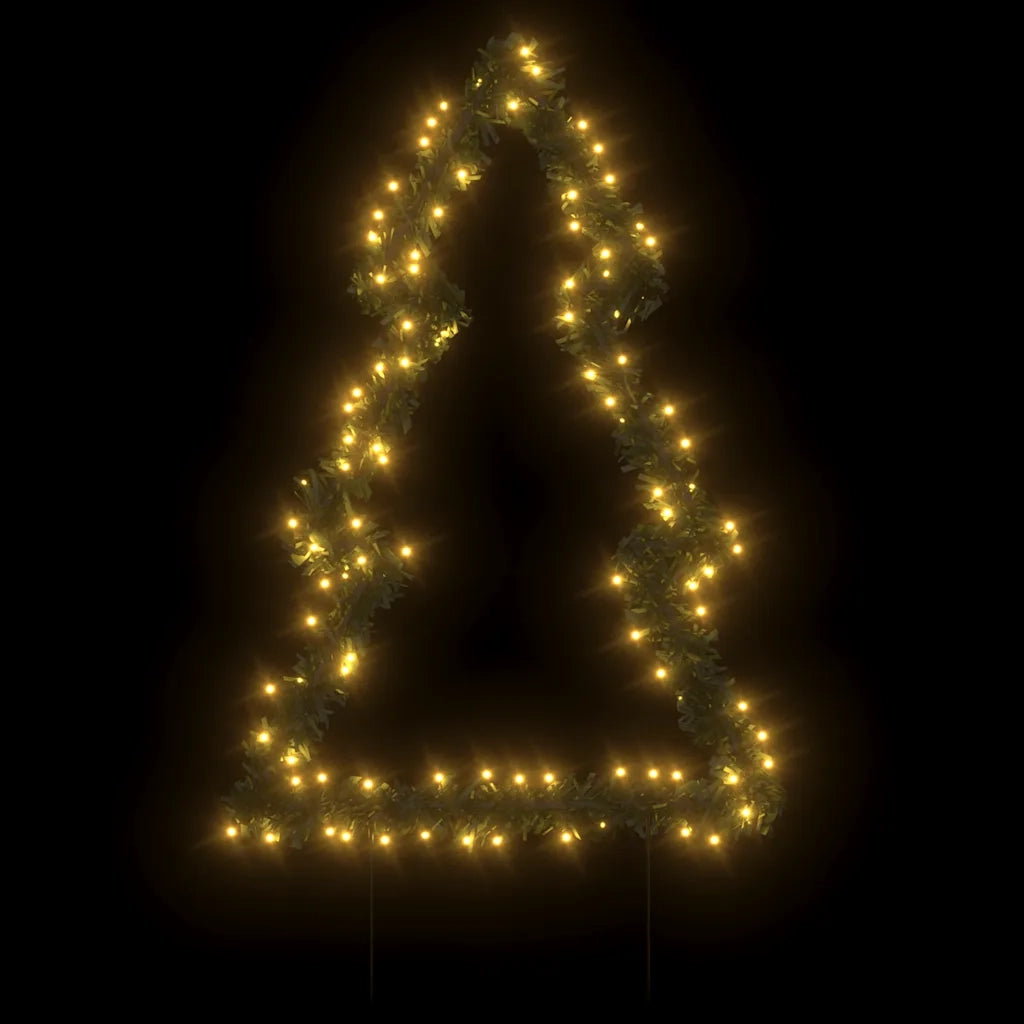 Decorazione Luminosa Natale Picchetti Terra Albero 115 LED-Luci decorative natalizie 90cm