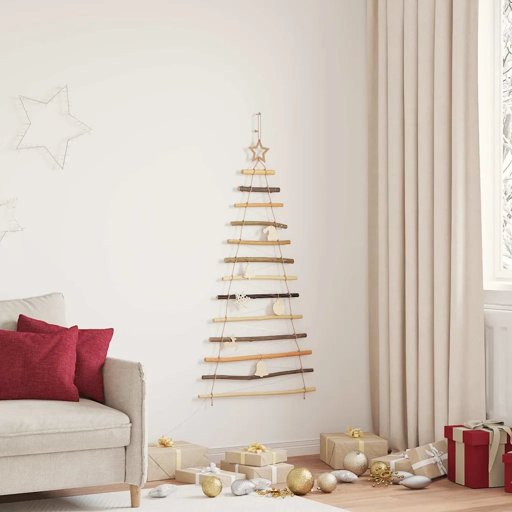 Albero di Natale Naturale 120 cm legno massiccio di frassino