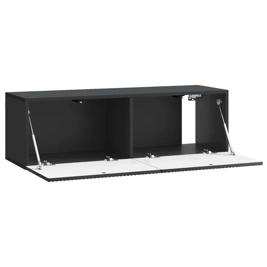 Mobile Porta TV da Muro Montaggio a parete Nero 98 x 31 x 30 cm 898556