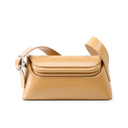 Borsa da sera da donna in raso, borsa a tracolla marrone