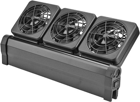 Ventilatore di raffreddamento acquario per serbatoio acquatico - Regolabile ventilatore di raffreddamento acqua - Ventilatore di raffreddamento freddo per acqua salata/acqua dolce - 3 posizioni del ventilatore