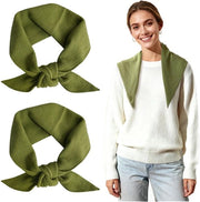 Sciarpa triangolare - Sciarpa intrecciata - Cappuccio caldo - Foulard per donne - Sciarpa invernale - Stile cozy Y2K - 2 pezzi