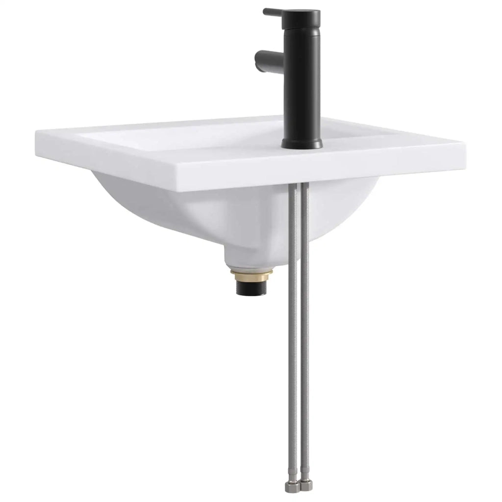 Lavabo da bagno Nero Opaco 42 x 40 x 16,5 cm Metallo