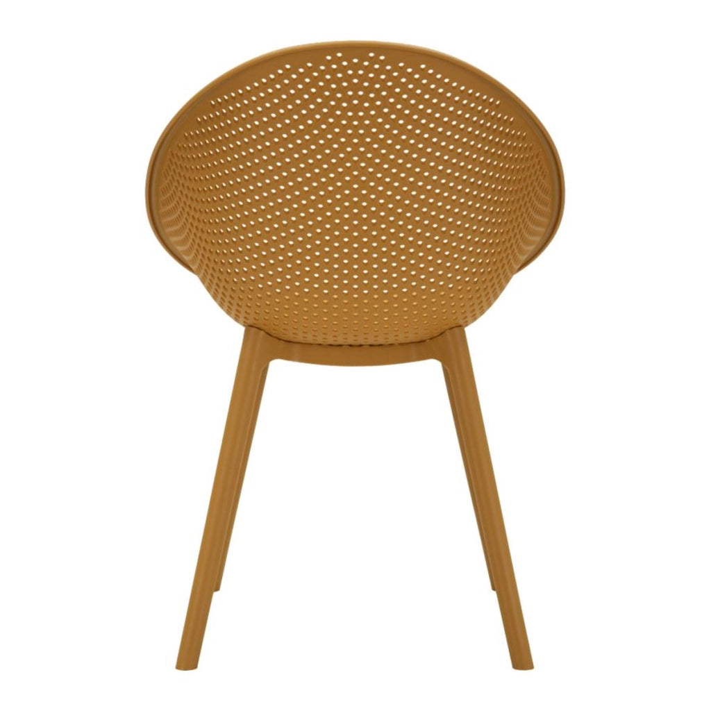 Set di 2 Sedie VKH1084, Giallo, Plastica, 59x59x83 cm