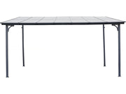 Pergola addossata "Marvin" - 4 x 3 m - 423 x 298 x 243 cm - Grigio scuro