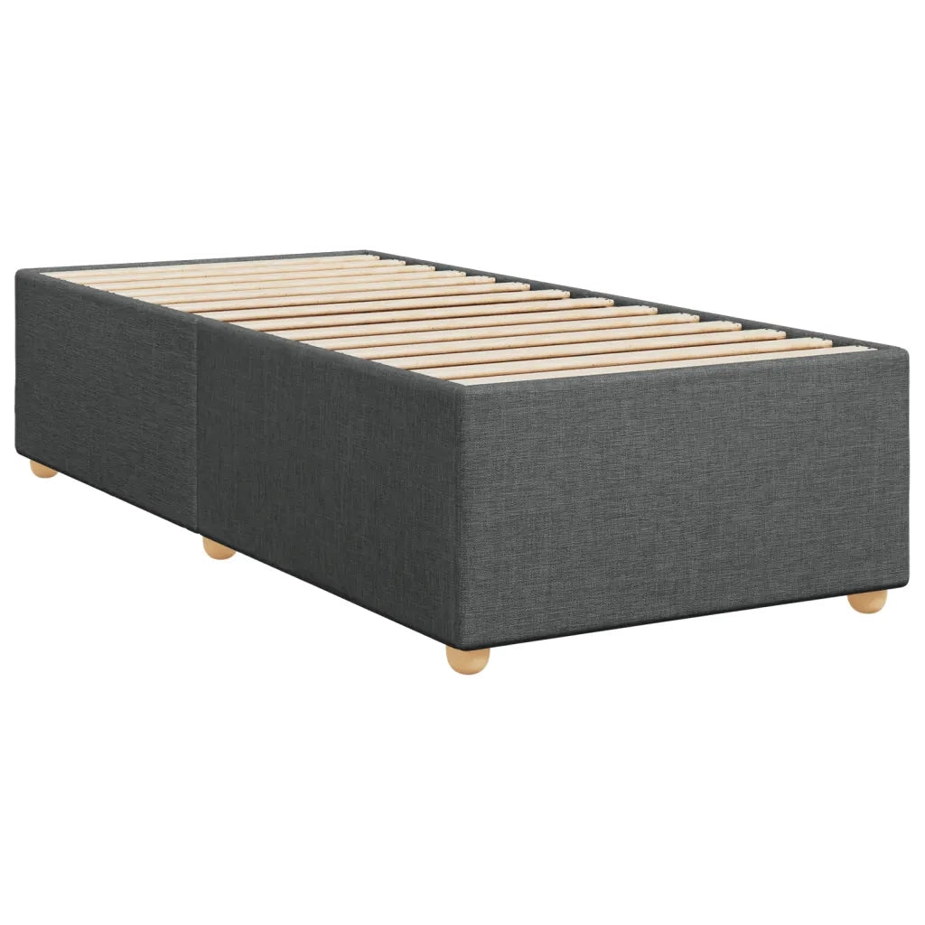 Letto singolo | Letto per adulti | Giroletto senza Materasso Grigio Scuro 80x200 cm Tessuto
