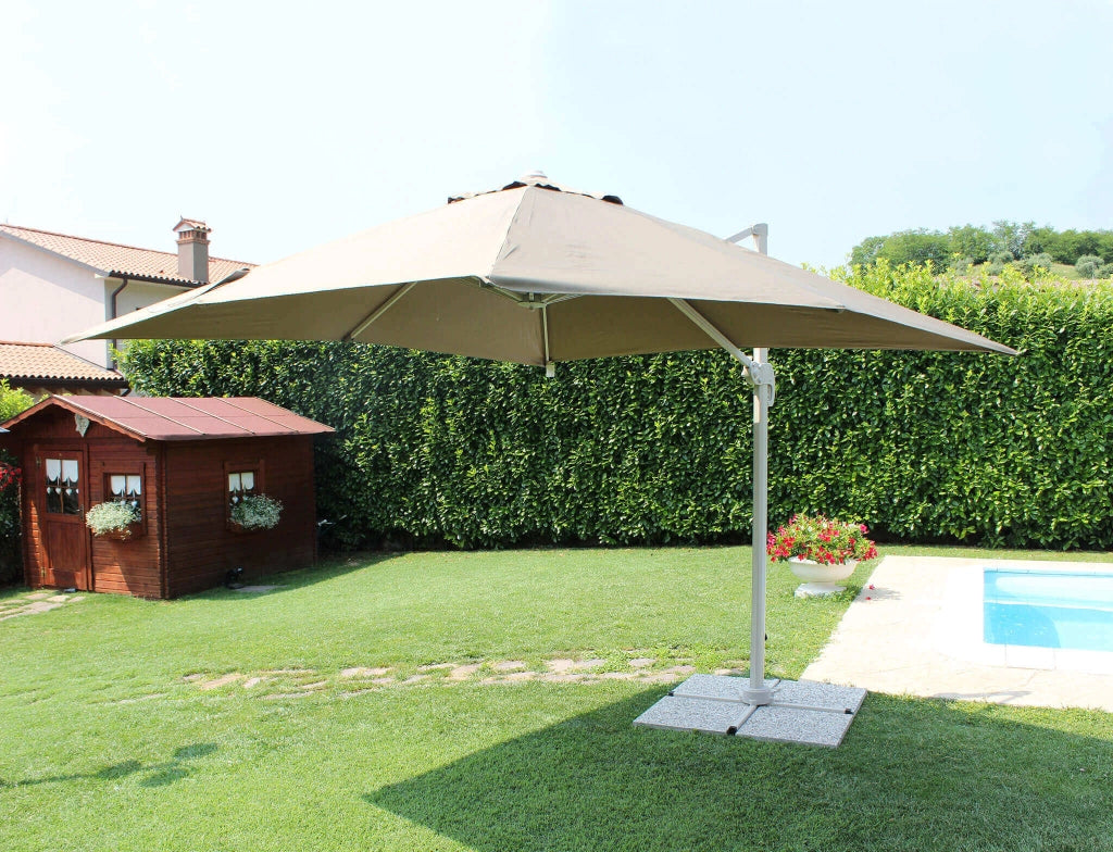 Ombrellone da Giardino decentrato 3x3 in alluminio - IVAN