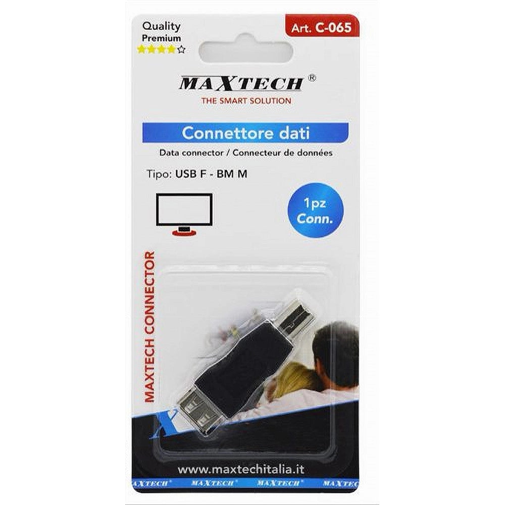 Trade Shop - Connettore Dati Adattatore Usb Tipo A - Presa Bm2.0 Maschio Pc Stampante C-065 -