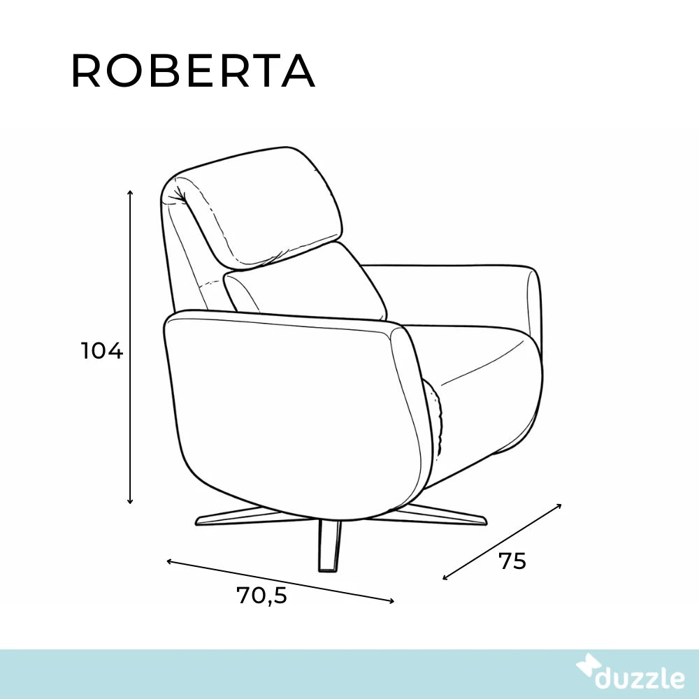 Poltrona reclinabile relax manuale con poggiapiedi Roberta beige | Duzzle