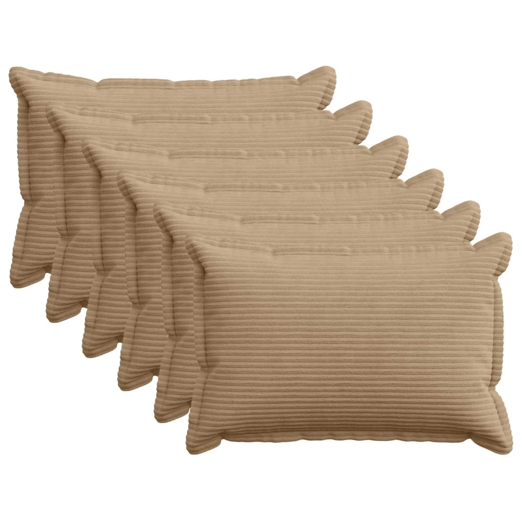 Federa 6 pz HOUTEN Marrone 50 x 75 cm corduroy 919822