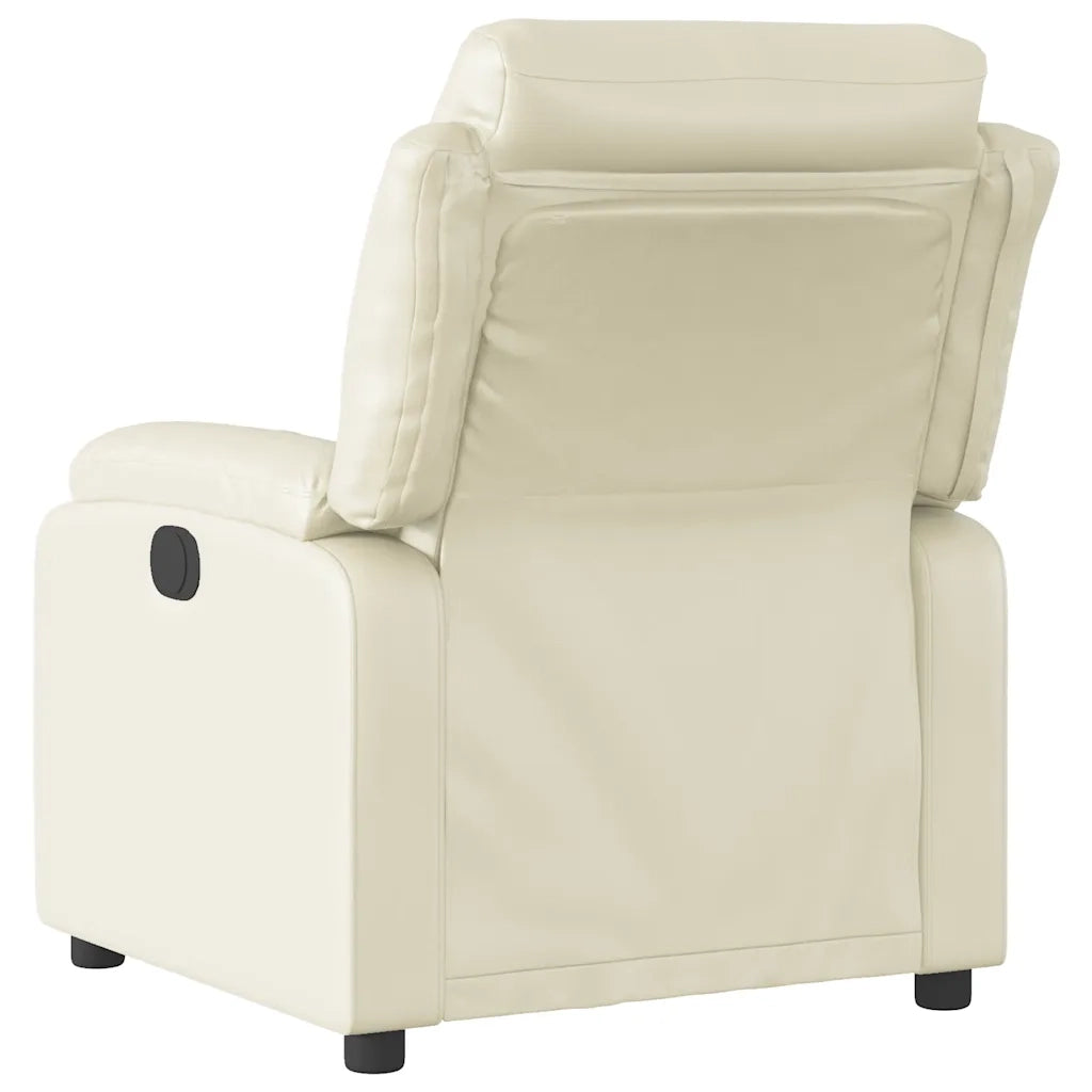 Divano Sedia-Poltrona Reclinabile Crema in Similpelle 613021