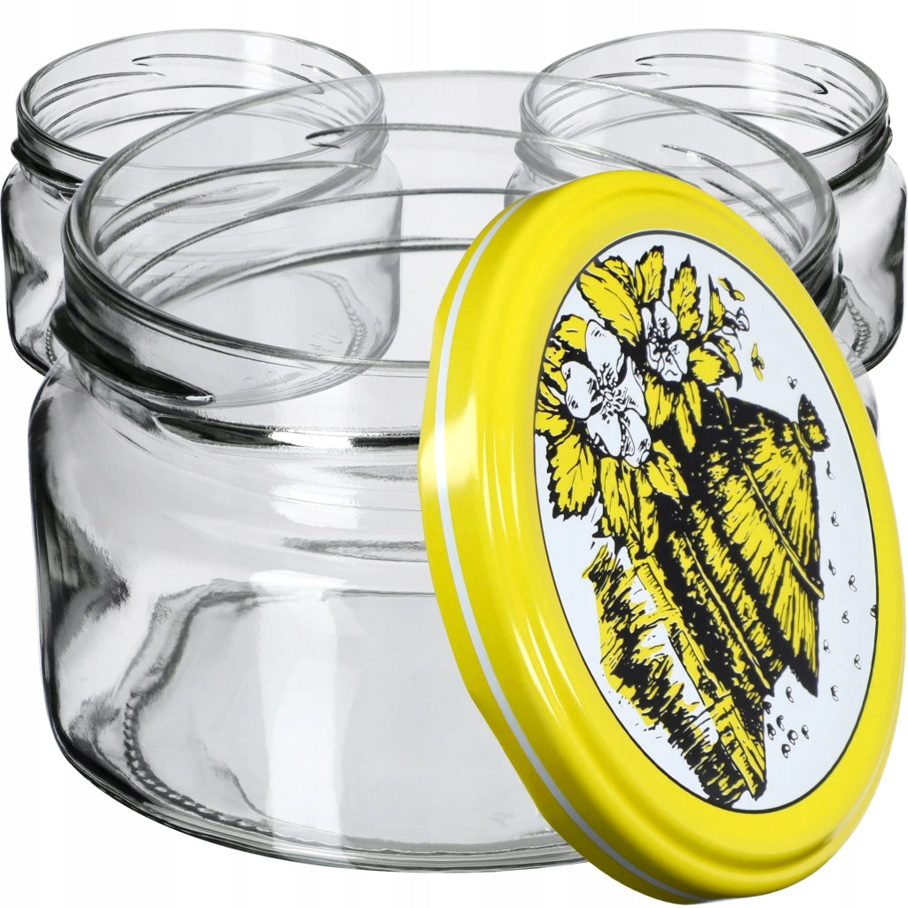 Barattoli per conserve KADAX Denia 250 ml 50 pezzi 82 mm + coperchio "Api"