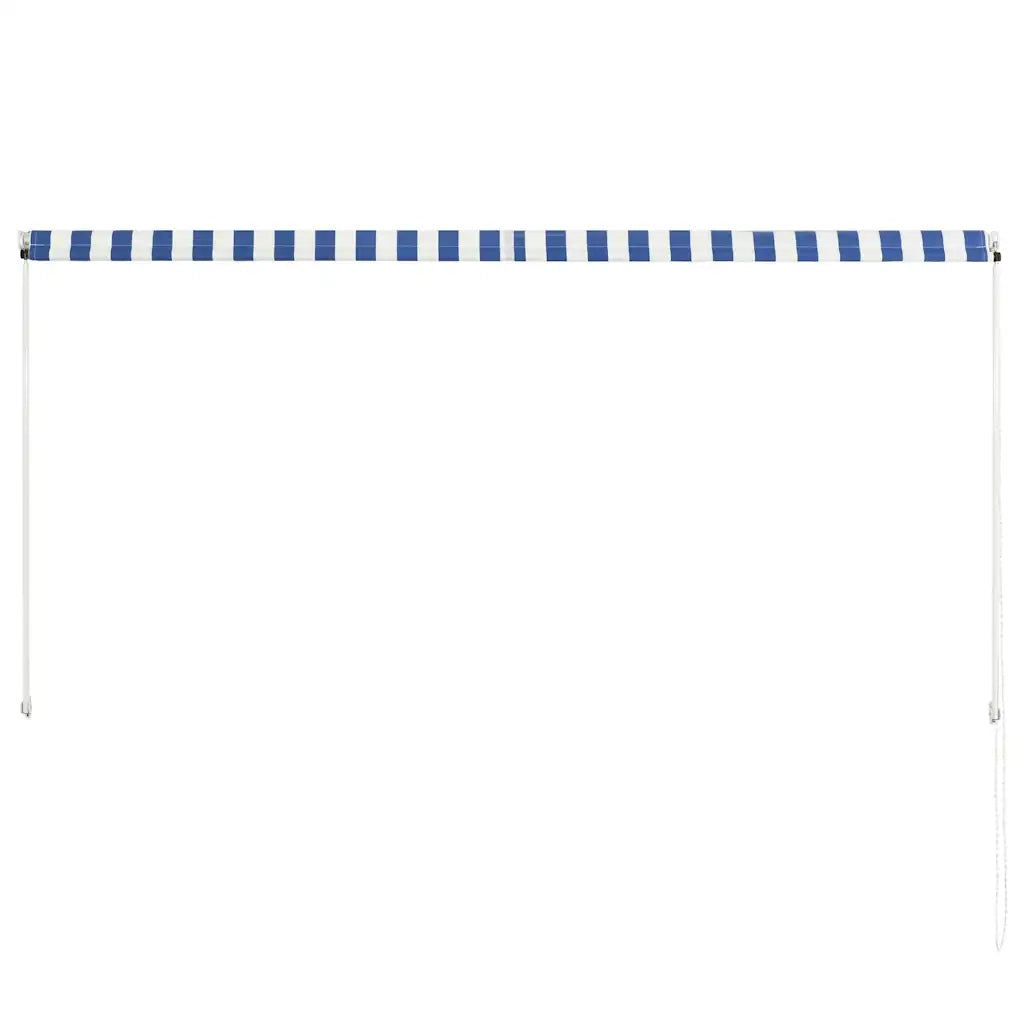 Tenda da Sole Retrattile-Tenda parasole per Patio 250x150 cm Blu e Bianco