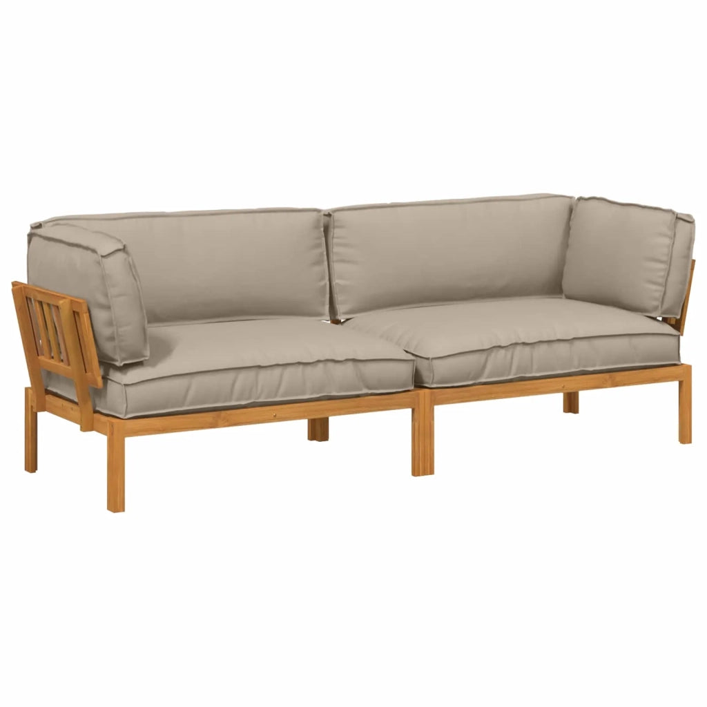 Set di divani con cuscino 2 pcs Talpa Legno di Acacia Massello 3418529