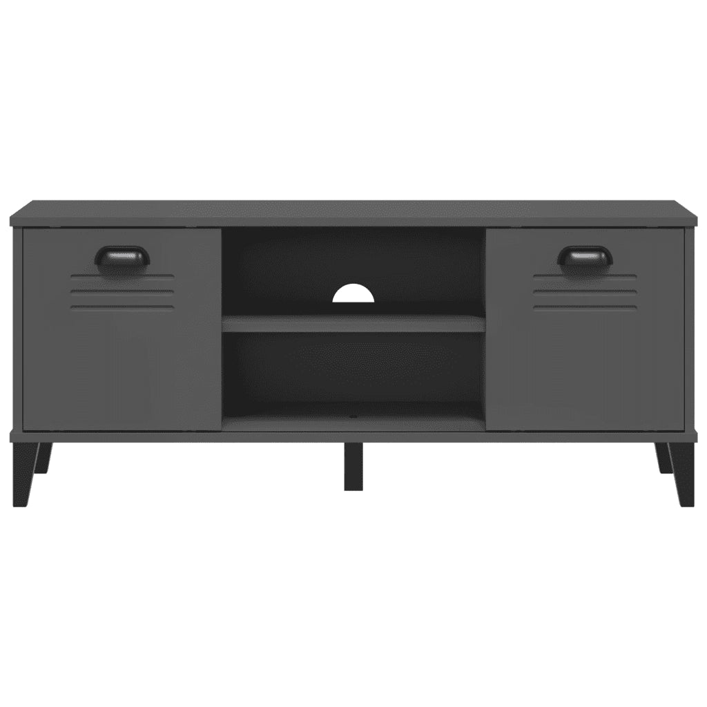 Panca Portascarpe-Sgabello-Panca Scarpiera VIKEN Antracite 106x35x45cm Legno Multistrato