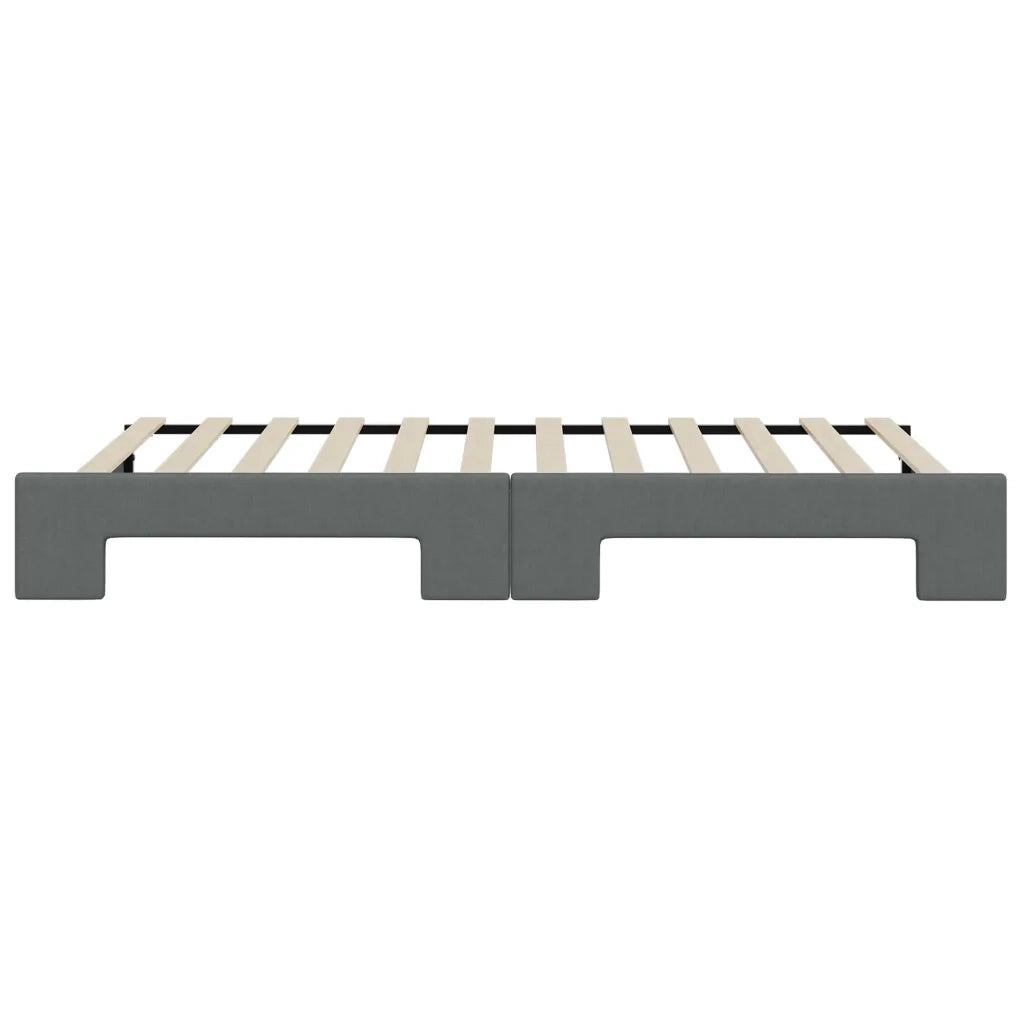 Divano Letto con Letto Estraibile Grigio Scuro 80x200 Tessuto 3197526