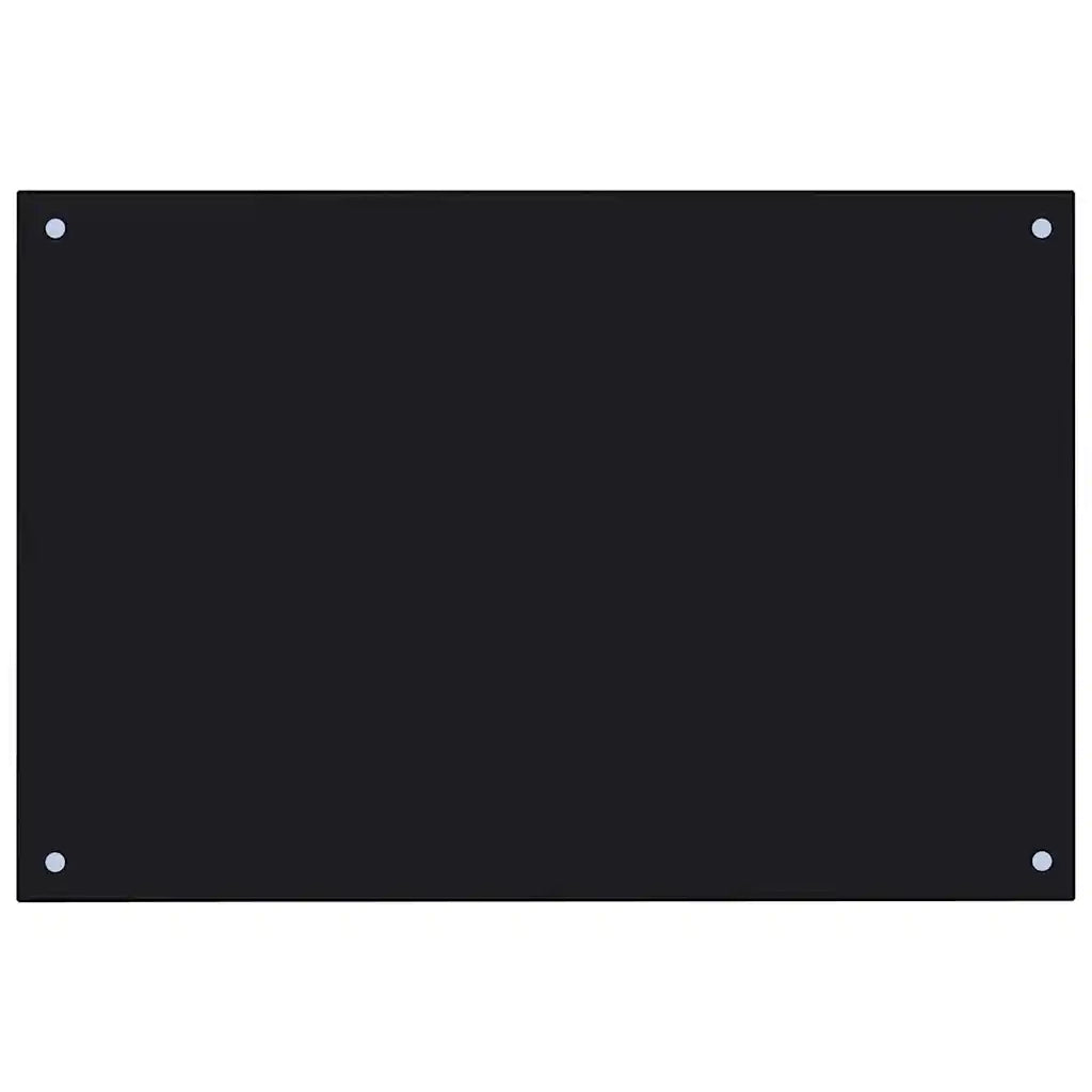 Schienale da cucina 2 pcs Nero 90 x 60 cm vetro temperato 3415439