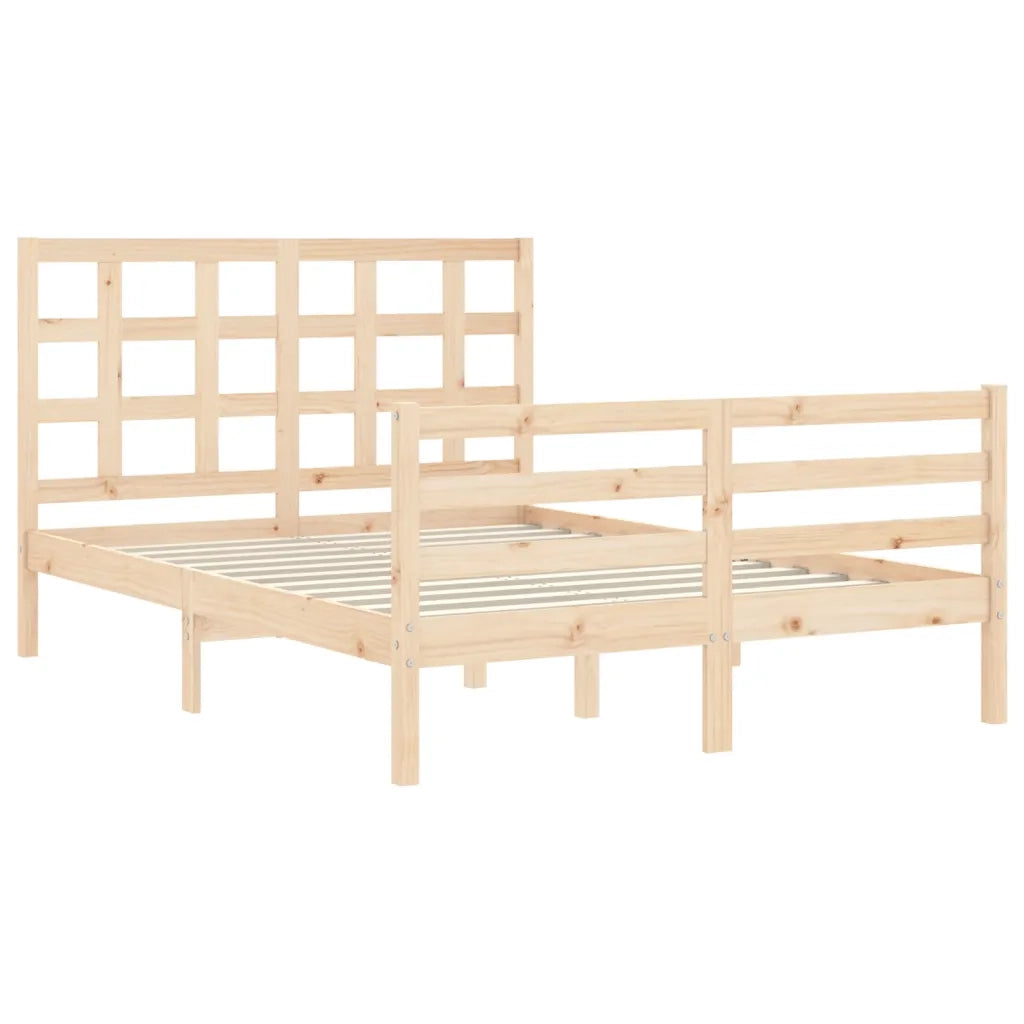 Giroletto con Testiera-Struttura Letto con testiera 120x200 cm in Legno Massello 116657