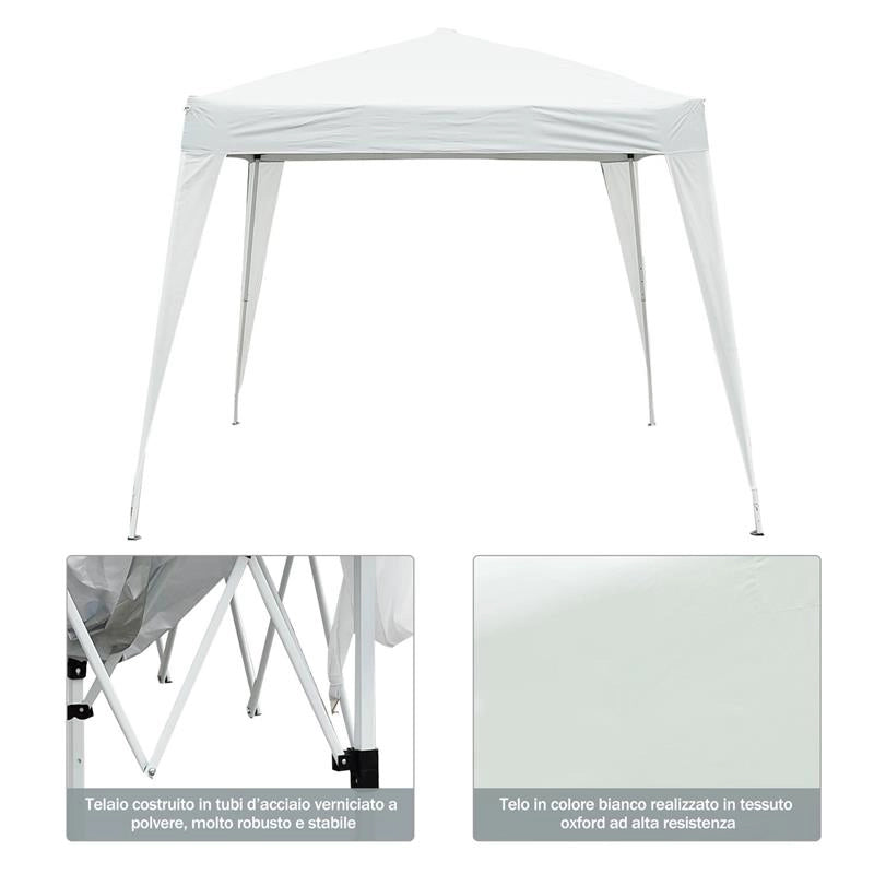 GAZEBO POP-UP IMPERMEABILE BIANCO 3 X 3 M