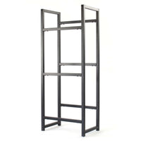 Toboli Scaffale in acciaio a ripiani per 3 casse di bevande, porta casse d'acqua 47x31x116cm, 20 kg/piano