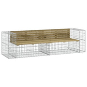 Panchina da Giardino | Panca da Giardino Design Gabbione 244x71x65,5cm Pino Impregnato