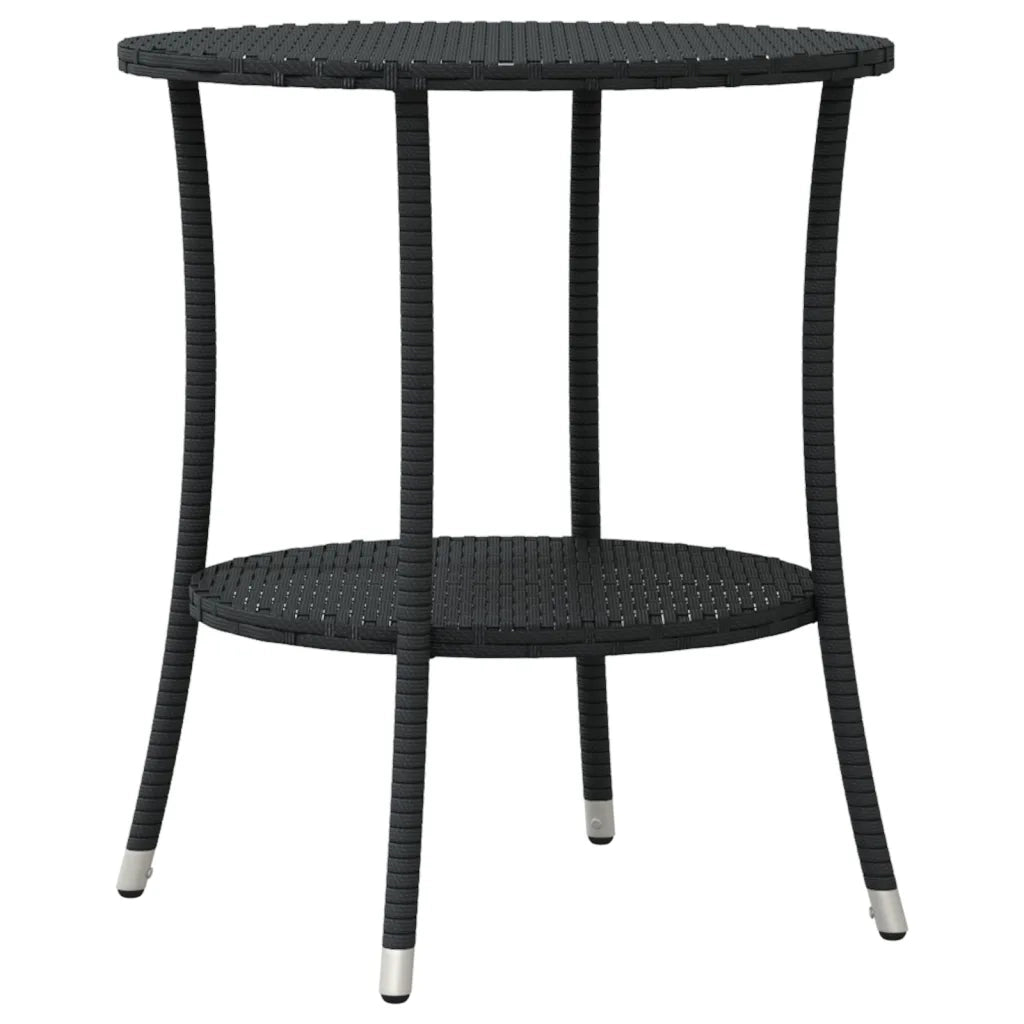 Set da BistrÃ² 3 pz con Cuscini Nero in Polyrattan