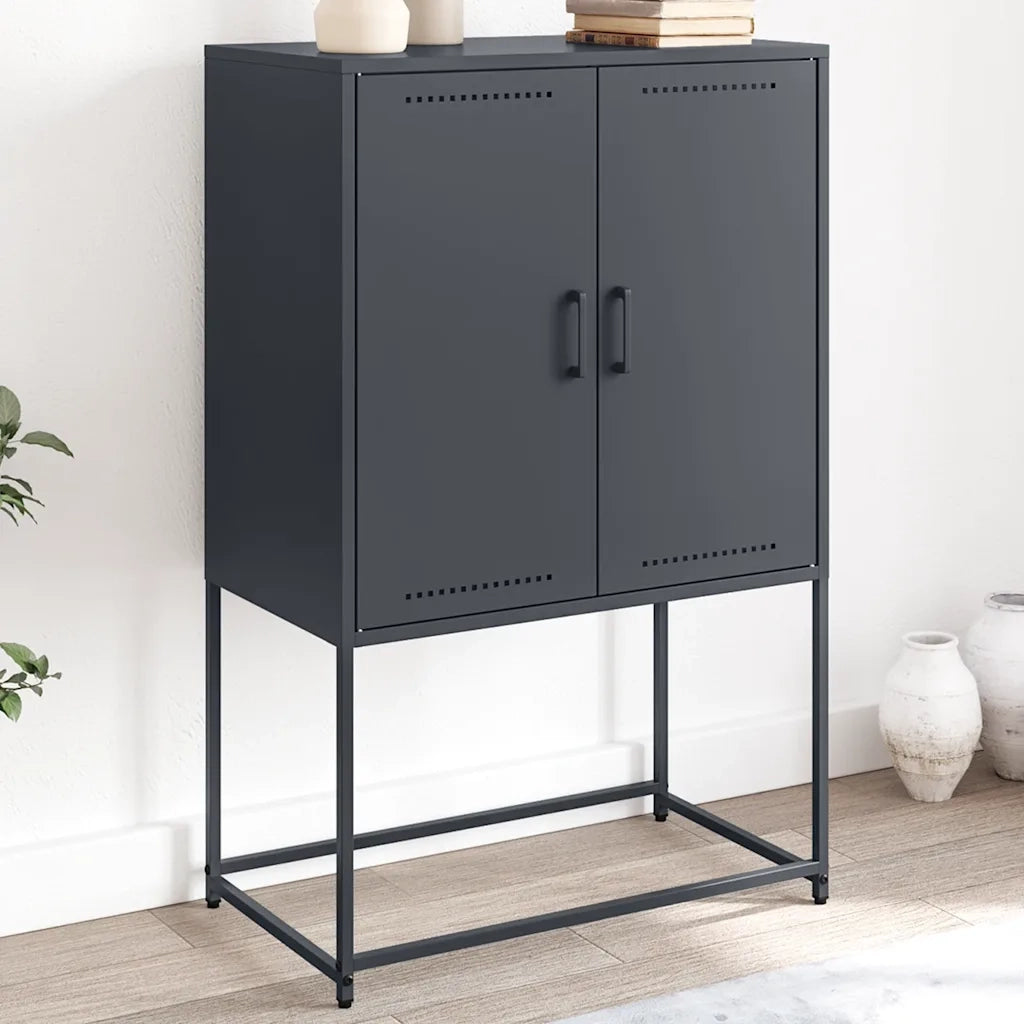 Credenza-Buffet-Armadio da cucina Antracite 68,5x38,5x107 cm in Acciaio 869427