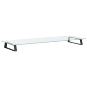 Supporto per monitor mobile da scrivania 100 x 35 x 8 cm vetro temperato e metallo nero 02_0044853