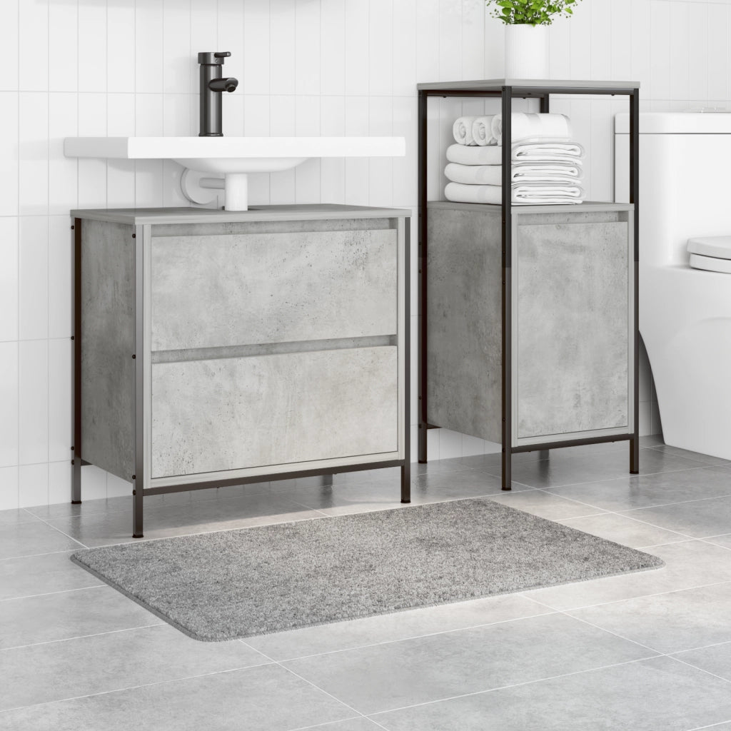 Tappetino da bagno rettangolare grigio 60x90 cm in polipropilene antiscivolo