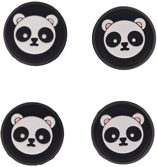 Supporto per il controller 4 pezzi - Cinghia per il controller in silicone - Panda tema - Copertura analogica per joystick - Copertura per joystick - Migliora la precisione - Supporto per il controller