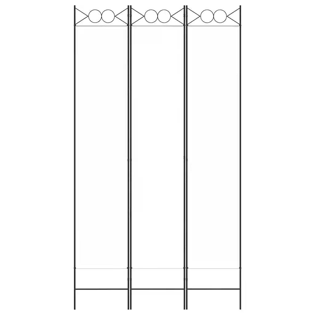 Divisorio a 3 Pannelli bianco 120x220 cm in Tessuto 350162