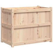 Fioriera rialzata per piante e fiori terrazza giardino 90 x 50 x 70 cm legno di pino massiccio marrone 02_0038004