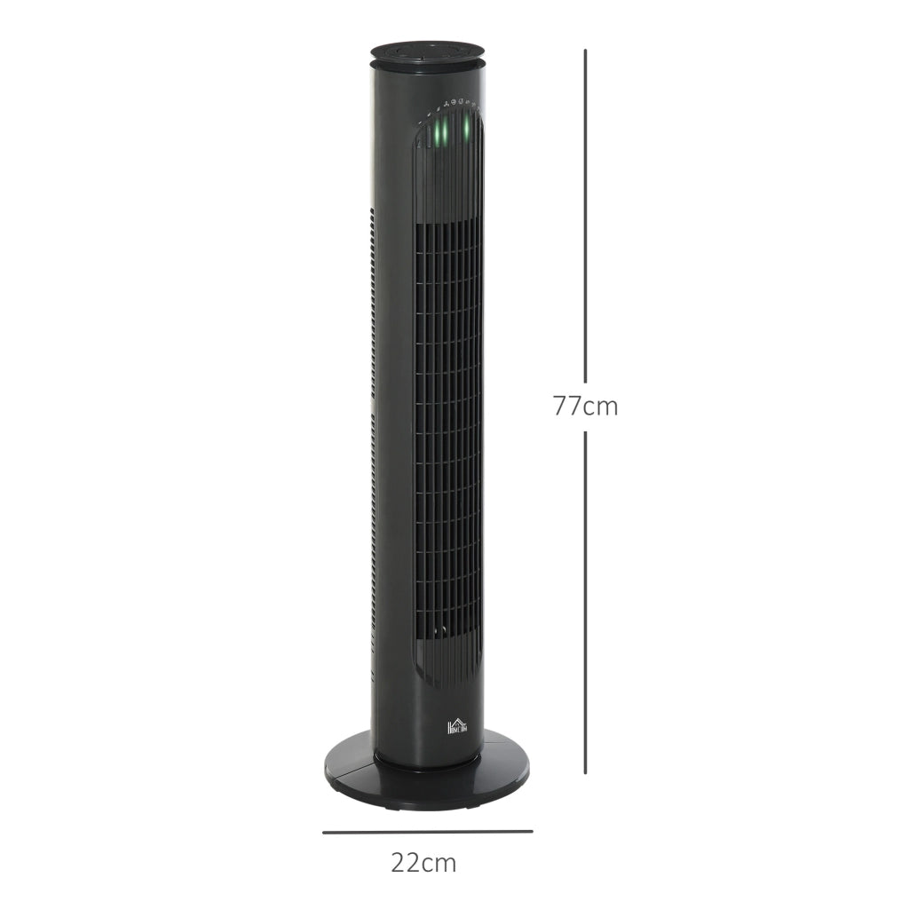 Ventilatore a colonna ¨C zephmum ¨C 45W telecomando timer 3 velocit¨¤ 22x77 cm grigio scuro
