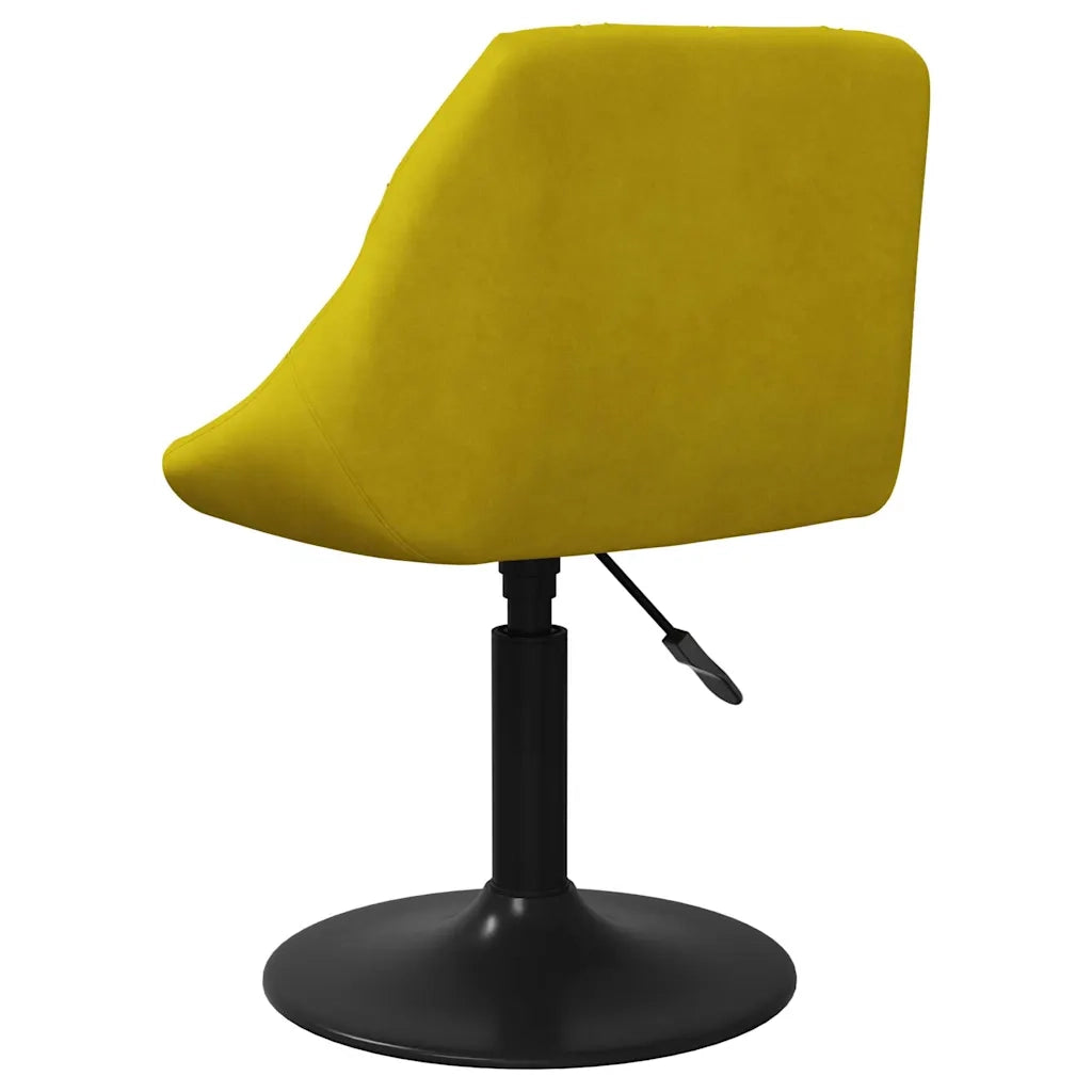 Sedie da pranzo Girevoli 4 pz Giallo Senape in Velluto