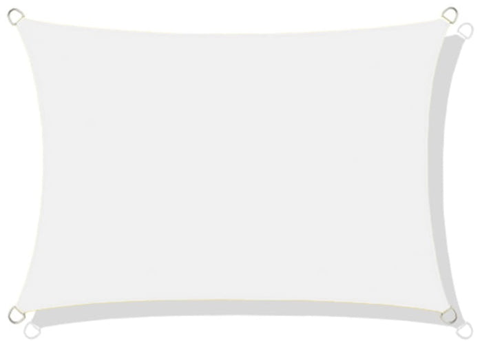 AIO FACTORY 4x3 m Vela Ombreggiante Impermeabile Bianca Ombra da Giardino