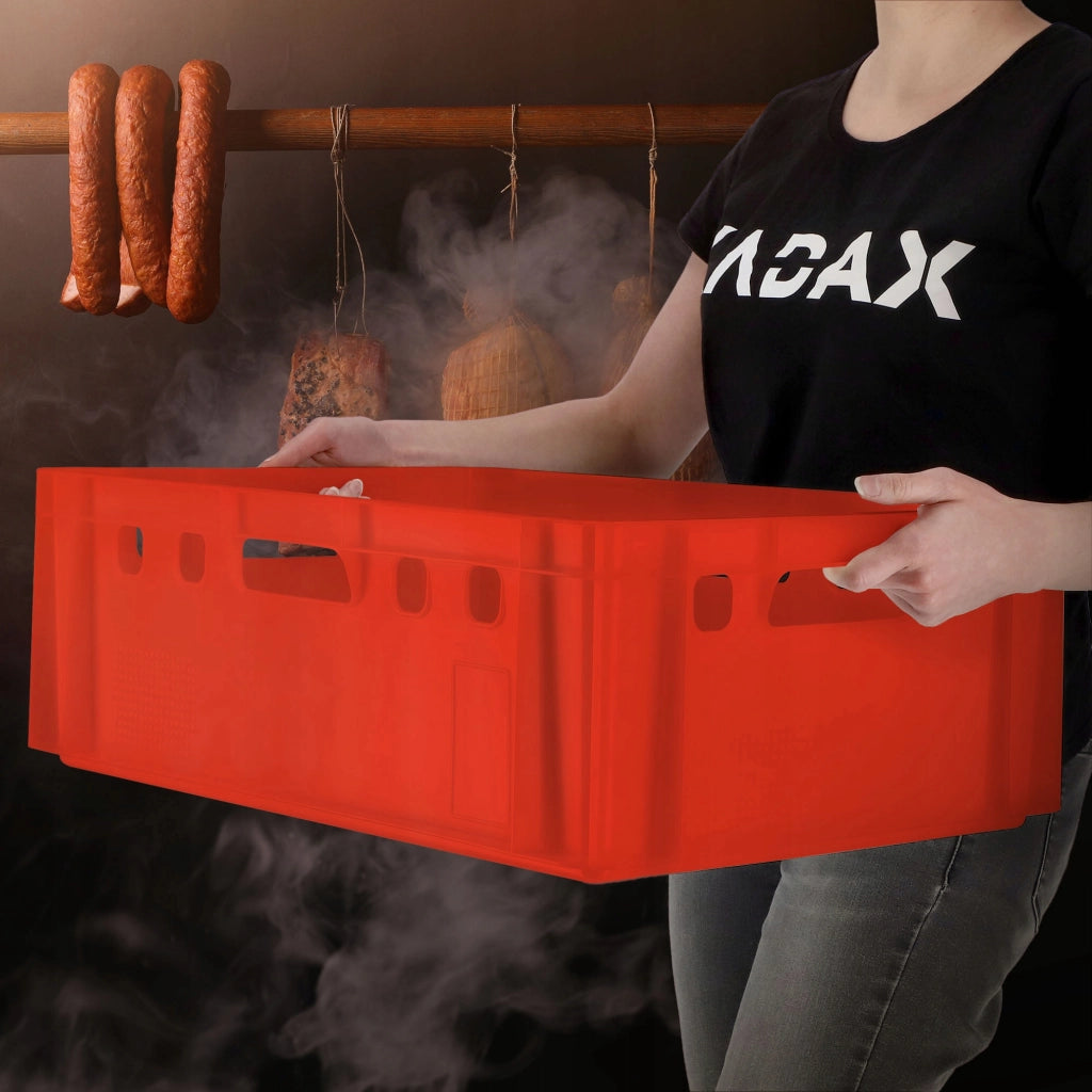 Contenitore per carne in plastica KADAX Euro E2, robusto, certificato, 40L