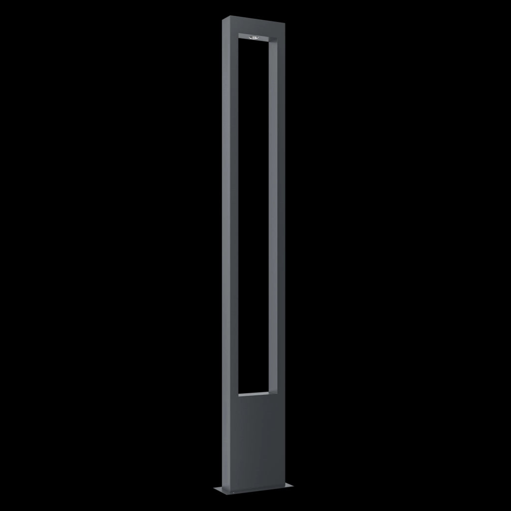 Lampada Da Terra Moderna Per Esterno Metallo Grafite Luce Led 20W Ip65