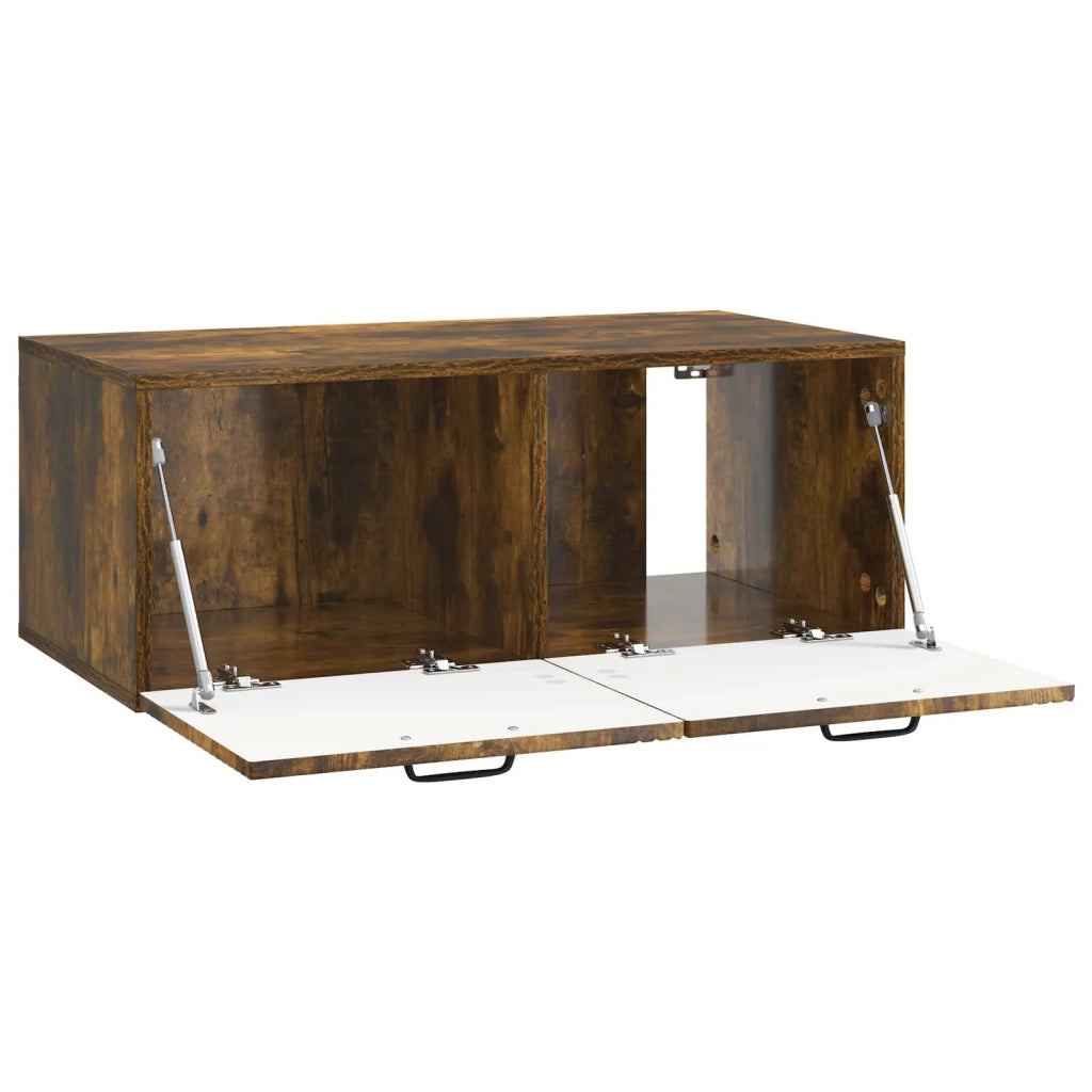 Mobile Porta TV da Muro-Credenza per TV sospesa Rovere Fumo 78,5 x 41 x 30 cm 714126