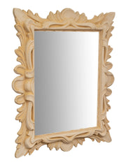 Biscottini SPECCHIERA DA PARETE IN LEGNO FINITURA GREZZA MADE IN ITALY realizzata Offerta