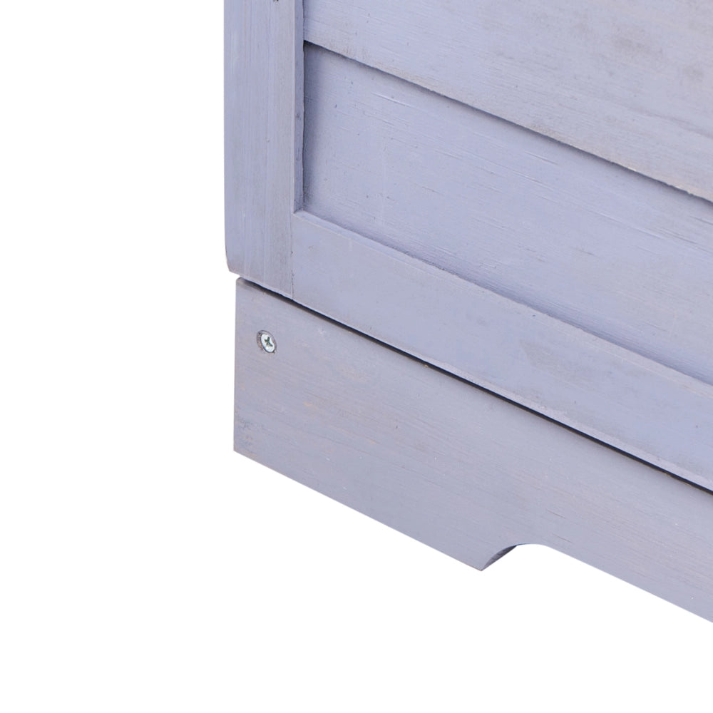 Banco da giardinaggio Legno di abete grigio Mobili da esterno Resistente alle intemperie Dimensioni compatte