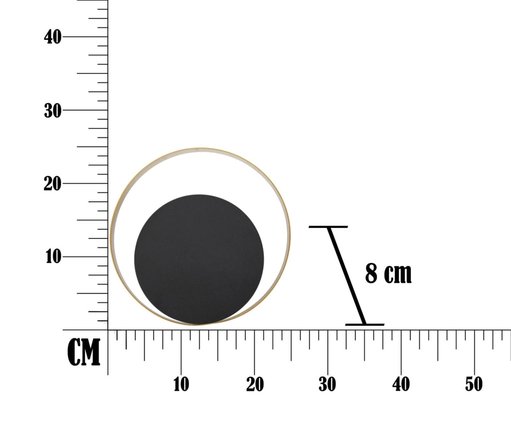 Lampada da Muro Shuttle Cm25x8x25 cm in Ferro Oro e Nero