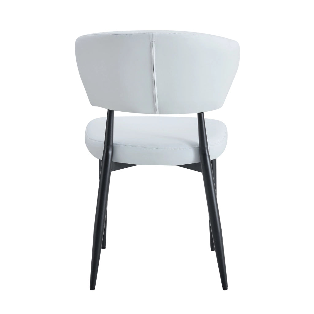 Sedie da Pranzo con Schienale Curvo ¨C MINIMAL ¨C Set 2 Pezzi, Bianco Design Moderno