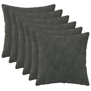 Federa 6 pcs HEERLEN Antracite 50 x 50 cm Fleece in microfibra 910955
