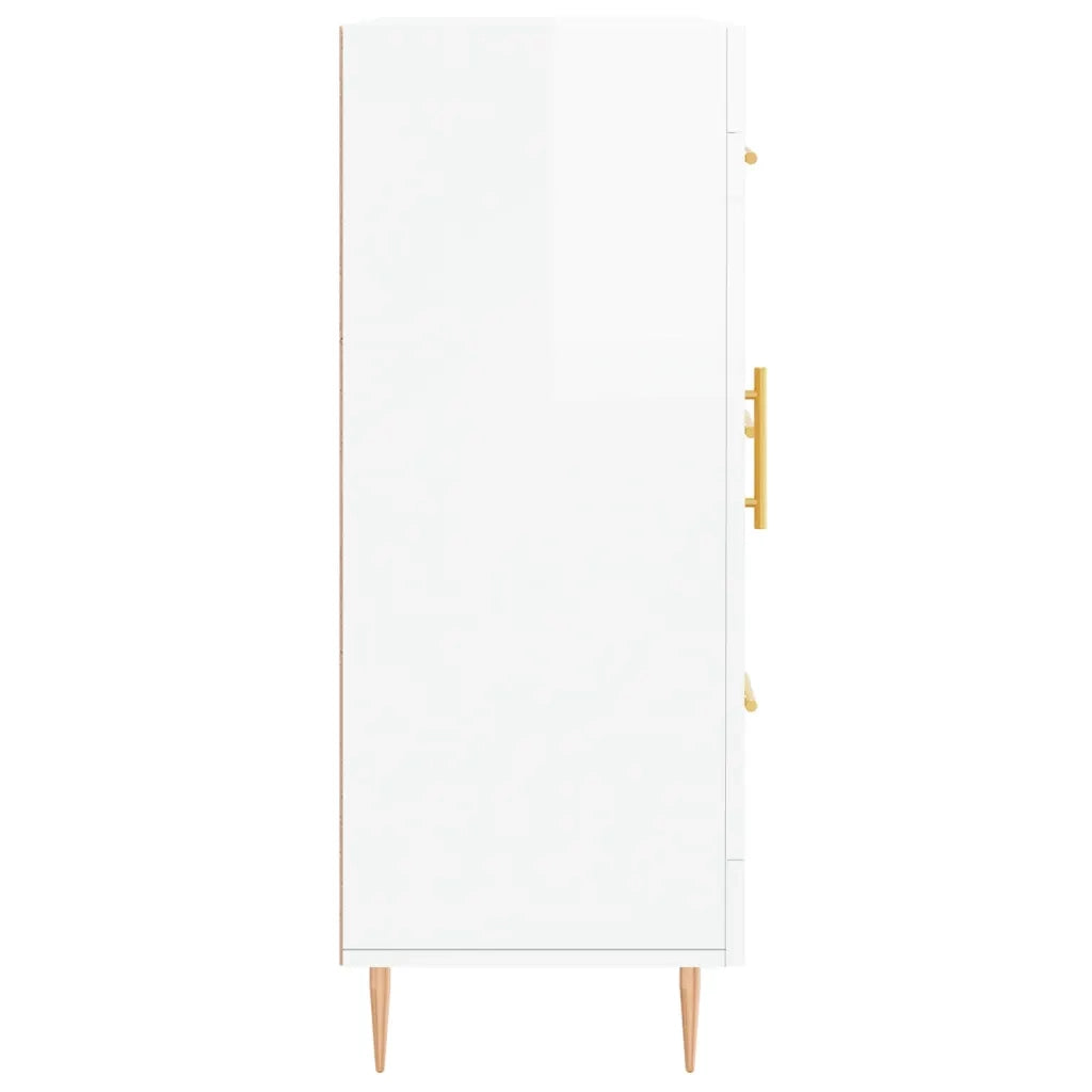 Credenza 69,5x34x90 cm in Legno Multistrato Bianco Lucido 828030