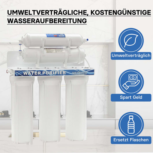 Naturewater Filtro dell'acqua a 5 livelli NW-PR305, con cartucce filtranti da 254 mm, con rubinetto