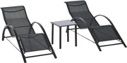 Set da giardino 3 pezzi - Divano esterno - Tavolo salotto - 2 posti - Resistente all'UV e all'acqua - Divano: 169x59x66cm - Tavolo salotto: 41x41x45cm