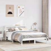 vidaXL Letto senza Materasso Bianco 120x200 cm Legno Massello di Pino