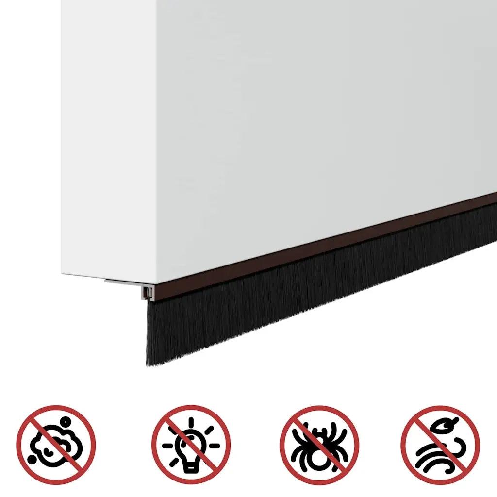 Spazzole per porte autoadesive 6 pz Marrone 100 cm CFW8473263