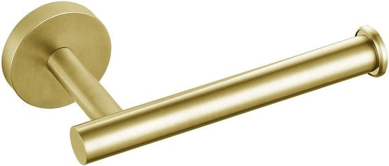 Supporto per carta igienica, Supporto per carta igienica perforato, fissaggio a muro, acciaio inossidabile SUS304, bagno, cucina, supporto per carta igienica (oro)