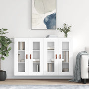 Armadietti a Parete 2 pz Bianchi in Legno Multistratocod mxl 119383